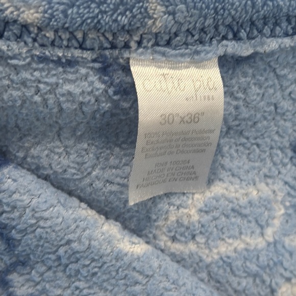 Cutie Pie Blue Baby Blanket 30x36” Trains Chug Chug Tractor Soft Plush 2019 - Picture 2 of 7